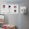 European Travel Plug Adapter, International Travel Adapter with Fast Charing, 4 USB Ports, 5-in-1 Type C Power Adapter for US to Most of Europe Iceland Spain Italy France Germany - Image 3