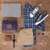 Threadmill Travel Blanket Cotton Viscose from Bamboo - Airplane Premium Soft Flight Grey Throw Blanket in Cloth Bag (Grey Color) Compact & Portable Blanket for Travel, Car, Picnic & Camping - Image 3