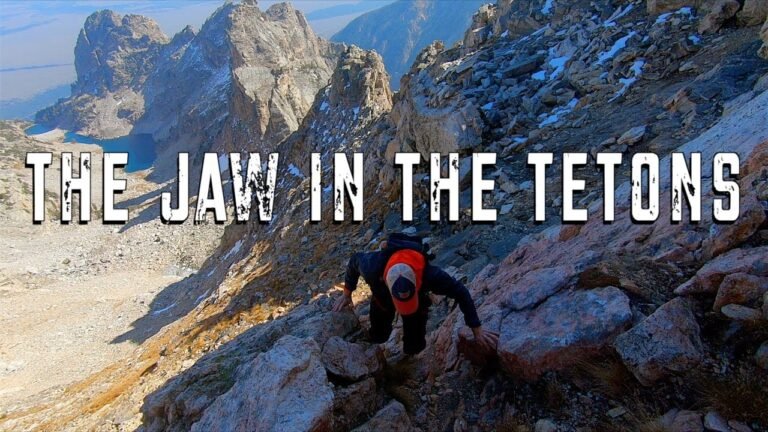 CLIMBING THE JAW VIA LAKE OF THE CRAGS TRAIL IN GRAND TETON NATIONAL PARK’S HANGING CANYON