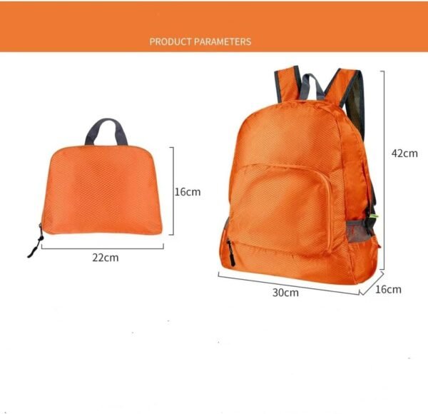 Lightweight foldable backpack outdoor mountaineering bag travel backpack bag Green