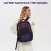 LOVEVOOK Laptop Backpack for Women,15.6 Inch Work College Travel Business Copmputer Backpack, Backpacks with USB Port,Waterproof Back Pack with Laptop Compartment for Teacher Nurse,Black-Purple-Blue - Image 2