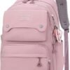 Kids Casual Backpack Solid Color Girls Elementary and Middle School Bag Teenage Travel Bag Waterproof Book Bag