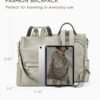 CLUCI Womens Backpack Purse Leather Anti-theft Large Fashion Designer Travel Bag Ladies Shoulder Bags - Image 3
