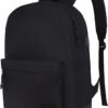 SUPACOOL Lightweight Casual Travel Backpack with USB Charging Port for Men and Women, Laptop Backpack for College School boys and girls, Bookbag, High School Backpack for Teens (Full Black)
