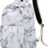 Backpack for Teen Girls Womens School Backpack Laptop Bookbags Travel Casual Rucksack Daypacks (Marble) One_Size