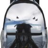 Backpack for Boys Girls Kids, Fighter Pilot Aircraft Airplane Plane Backpack Travel School Bag Bookbag Schoolbag Daypack for Men Teens Children