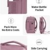 ECOHUB Travel Backpack for Women, Carry on Backpack with USB Charging Hole, Spirit Airlines Personal Item Bag Flight Approved, 15.6 Inch Laptop Backpack with Anti Theft Pockets, 30L, Pink - Image 6