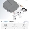 Laptop Backpack For Women Travel Backpack Carry On Backpack For Airplanes College Backpacks For Women Men Causal Daypack Backpacks Waterproof Aesthetic Gym Work Travelling Backpack Grey - Image 3