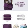 LOVEVOOK Travel Backpack for Women, 40L Large Carry On Backpack Flight Approved, Waterproof Personal Item Travel Bag Fits 17.3'' Laptop,TSA Backpack Suitcase with 3 Packing Cubes - Image 6