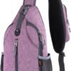 WATERFLY Crossbody Sling Backpack Sling Bag Travel Hiking Chest Bag Daypack