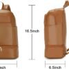 seyfocnia Gym Backpack for Women,Small Travel Backpack with Shoes Compartment Lightweight Backpack Waterproof Sports Backpack Casual Daypack-Brown - Image 6