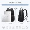 Laptop Backpack Women,15.6 Inch Teacher Backpack Laptop Bag with Laptop Compartment,Waterproof Daypack for Work Travel，Black - Image 5