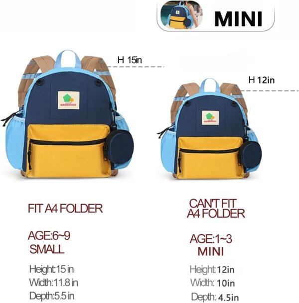 Toddler Backpack for Boys Girls 2-4, Preschool Backpack, Mini Kindergarten Backpack for Kids Gift,12 inch - Image 3