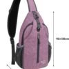 WATERFLY Crossbody Sling Backpack Sling Bag Travel Hiking Chest Bag Daypack - Image 2