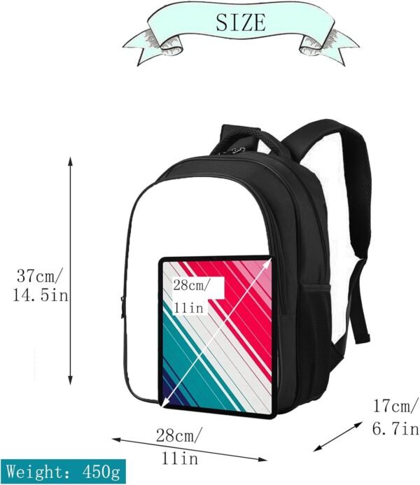 Qushy Unisex Backpack Travel Bag School Bag Casual Backpack School Set Pen Case Laptop Bag for Boys Girls Adult - Image 2