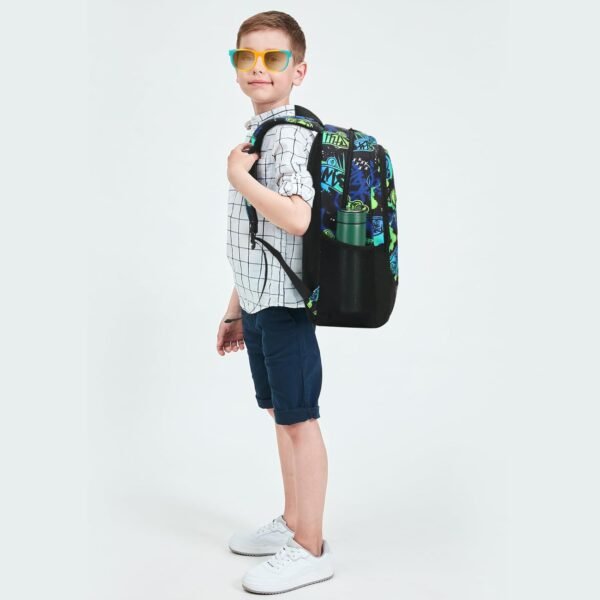 BTOOP Backpack for Kids Boys Girls Bookbag 17 Inch Elementary School Bags Primary Laptop Rucksack for Teens Travel（Skateboard Graffiti-Black - Image 7