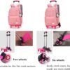 Rolling Backpack,Backpack with Wheels,Kids Roller Backpack for Girls Boys Travel Bag on Wheels Kids Trolley School Bag,Blue - Image 4