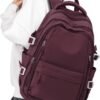 BOXSAM Lightweight Backpack for Women, Large Laptop Travel Backpack Casual Daypack Bag Rucksack for Men.Wine Red