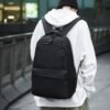 Kids School Bakcpack for Women Aesthetic Laptop Backpack Black Lightweight College Bookbag Travel Casual Daypack - Image 6