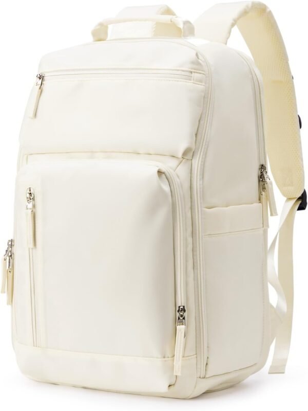 Travel Backpack For Women Men Laptop Backpack For Traveling On Airplane Travel Backpack Carry On Flight Approved Carry On Backpack Spirit Airlines Personal Item Bag 18x14x8 Beige