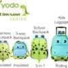 Yodo 3-Way Kids Suitcase Luggage or Toddler Rolling Backpack with wheels - Image 6