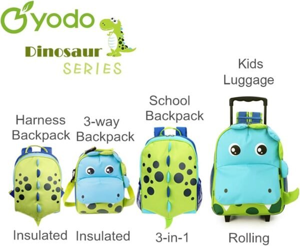 Yodo 3-Way Kids Suitcase Luggage or Toddler Rolling Backpack with wheels - Image 6