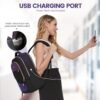 LOVEVOOK Laptop Backpack for Women,15.6 Inch Work College Travel Business Copmputer Backpack, Backpacks with USB Port,Waterproof Back Pack with Laptop Compartment for Teacher Nurse,Black-Purple-Blue - Image 6