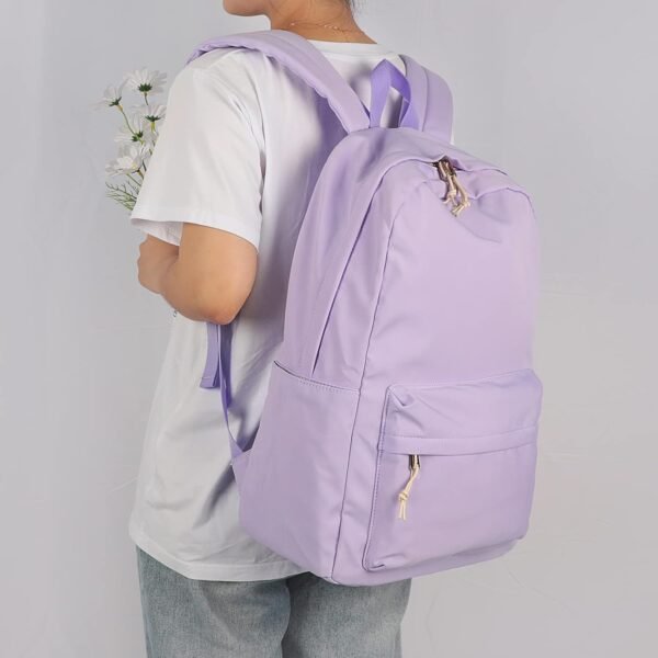 School Backpack for Teen Girls Kids Bookbags Elementary Middle School Laptop Bags Women Travel Daypacks (Purple) - Image 6