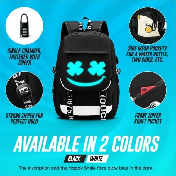Kids Backpack Boys Anime Backpack Bookbag for Boys School Bag Boys Backpack 8-12 Years Old Middle School Travel Back Pack Teen with USB Charging Port Anti-Theft Lock Shoulder Bag Pensil Case - Image 5
