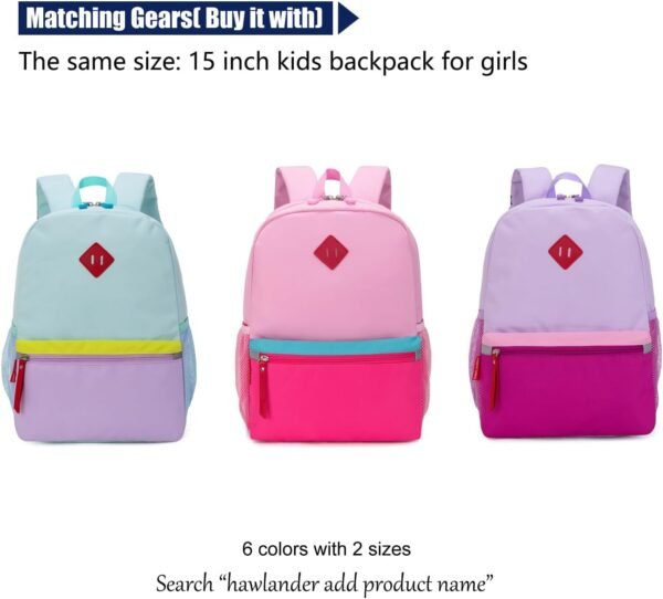 HawLander Little Kids Backpack for Boys Toddler School Bag Fits 3 to 6 years old, 15 inch, Blue Green - Image 7