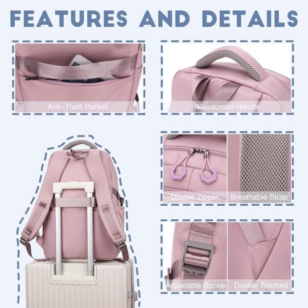 Kids Backpacks for School Teens Girls Cute Backpack for School Bookbag Women Travel Student Large Book Bag Boys, Purple - Image 5