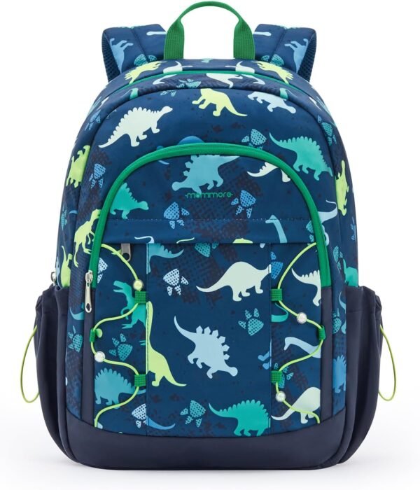mommore Kids Backpack for Kindergarten Water Resistant Preschool Backpack Dinosaur Boys Bookbag Age 3-6 - Image 7