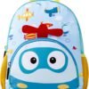 mygreen Preschool Backpack for Toddler Boys 2-4, Mini Backpack for School & Travel, Small Kids Child Backpacks, Kindergarten Daycare Cute Baby Bag Light Blue Airplane