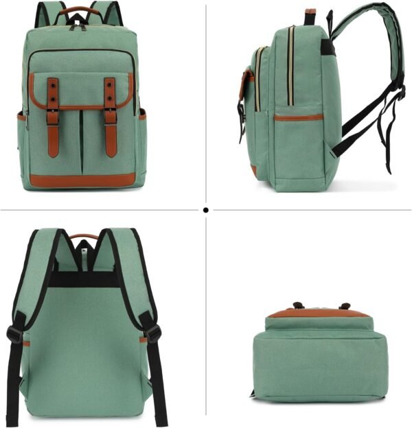 YGR Laptop Backpack for Women, Female, College, Travel, Business, Outdoor Sports, Office, Work in Green - Image 5