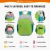 SKYSPER Toddler Backpack for Boys Girls Kids Travel Backpack Preschool Kindergarten Travel Daypack(Green) - Image 2