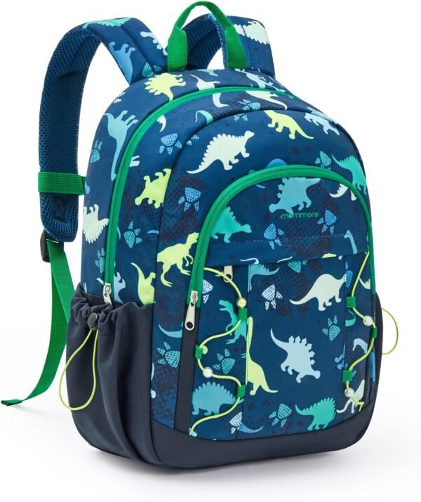mommore Kids Backpack for Kindergarten Water Resistant Preschool Backpack Dinosaur Boys Bookbag Age 3-6