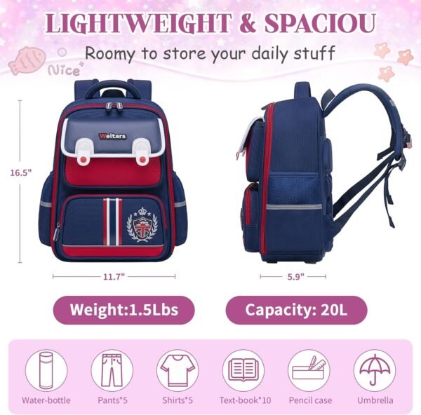 Weitars Kids Backpack Preschool Kindergarten Backpack for Boys Girls Elementary School Backpack Children Backpack Kid BooKbag - Image 5