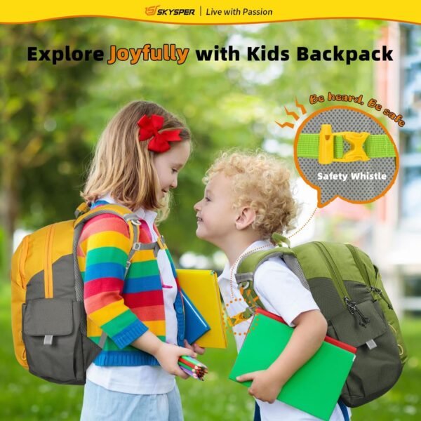 SKYSPER Kids Backpack 10L Toddler Backpack Travel Daypack for Preschool and Kindergarten(Yellow) - Image 2