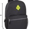 19 Inch School Backpacks with Mesh Side Pockets – Basic Large Solid Color Backpacks for Kids, Men, Women, Travel (Black/Yellow) - Image 8