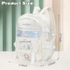 17.7inch Cinnamonro Backpack - Cute Anime Student Schoolbag with 10PCS Accessories Teenage Lightweight Waterproof Backpack for School Camping Travel Bag for Kids New Semester Gifts - Image 2