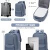 VGCUB Travel Essentials Backpack for Women Men,Laptop Carry on Backpack with Laptop Compartment,Waterproof Work Personal Item Size Backpack with USB Charging Port,Jewel Blue - Image 2