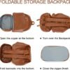 seyfocnia Gym Backpack for Women,Small Travel Backpack with Shoes Compartment Lightweight Backpack Waterproof Sports Backpack Casual Daypack-Brown - Image 5