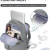 Laptop Backpack For Women Travel Backpack Carry On Backpack For Airplanes College Backpacks For Women Men Causal Daypack Backpacks Waterproof Aesthetic Gym Work Travelling Backpack Grey - Image 7