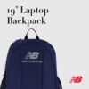 New Balance Laptop Backpack, Commuter Travel Bag for Men and Women, Navy, 19 Inch - Image 2