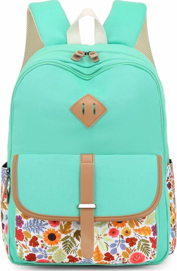 Leaper Canvas School Backpack for Girls Laptop Bag Travel Bag Bookbag Daypack - Image 2