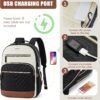 BOSTANTEN 15.6 Inch Laptop Backpack for Women- College Teacher Computer Bag Travel Backpack Purse with USB Charging Port Brown＆Black - Image 3