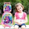 3PCS Rolling Backpack for Girls Boys, Kids Roller Wheeled Bookbag with Lunch Box, Backpacks with Wheels for Elementary - Image 8