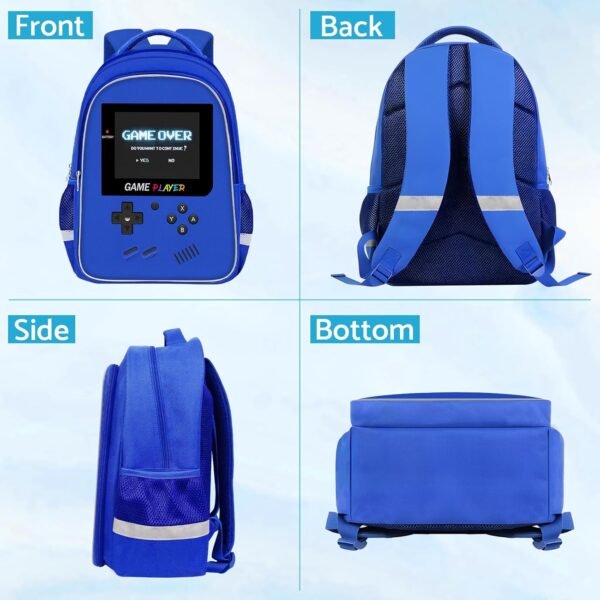 School Backpack For Boys - Gamer Boys Backpack For Kids Children Teens Elementary Middle School - Ages 6-18，17″ - Image 4