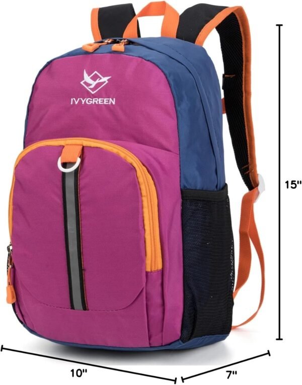 Little Kids Hiking Backpack, Toddler Backpack for Boys or Girls, Ideal for a Day Outdoor Adventures (Purple, Kids - Medium) - Image 8