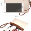 LOVEVOOK Laptop Backpack Women,15.6 Inch Convertible Backpack Purse for Women with USB Port,Fashion Teacher Nurse Bag Work Backpack with Cute Wristlet Bag for Travel Commute,Beige Brown - Image 4